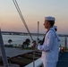 LCF-24: U.S. Sailors aboard LPD 28 conduct evening colors