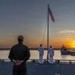 LCF-24: U.S. Sailors aboard LPD 28 conduct evening colors
