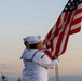 LCF-24: U.S. Sailors aboard LPD 28 conduct evening colors