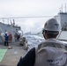 USS Mustin conducts a replenishment-at-sea with USNS Alan Shepard