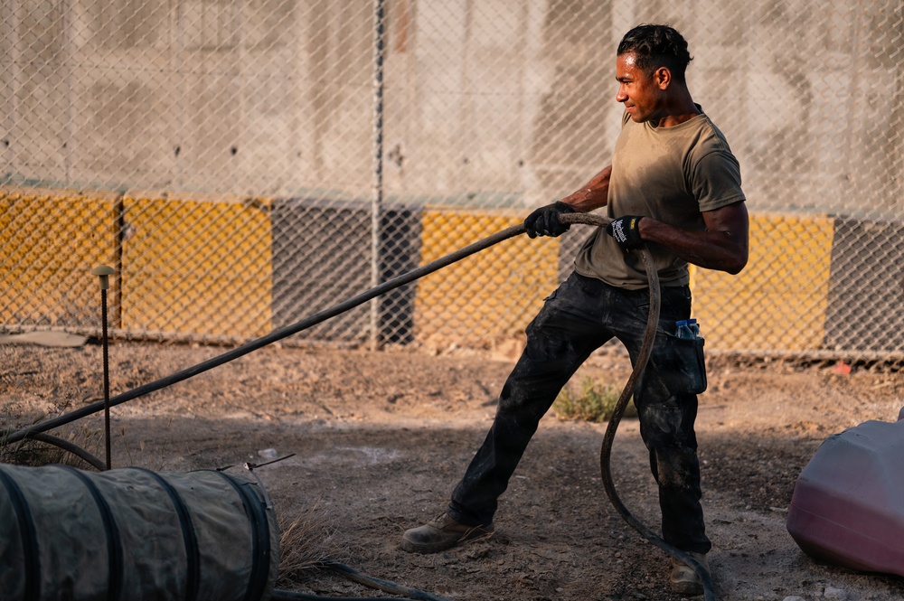 CE Airmen conduct site cleanup