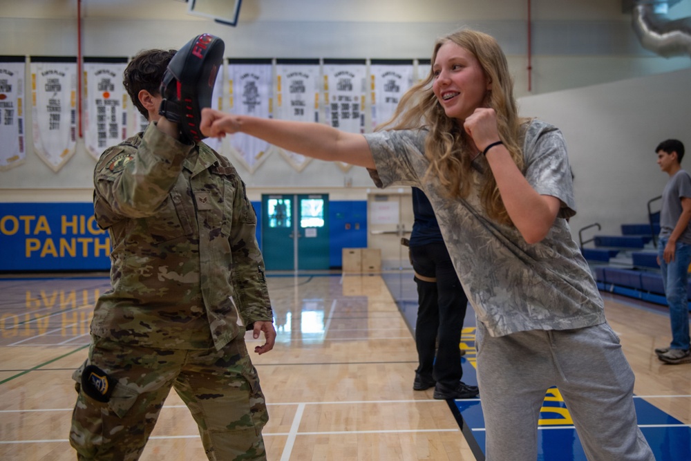 374 SFS teaches self-defense to Yokota High School students
