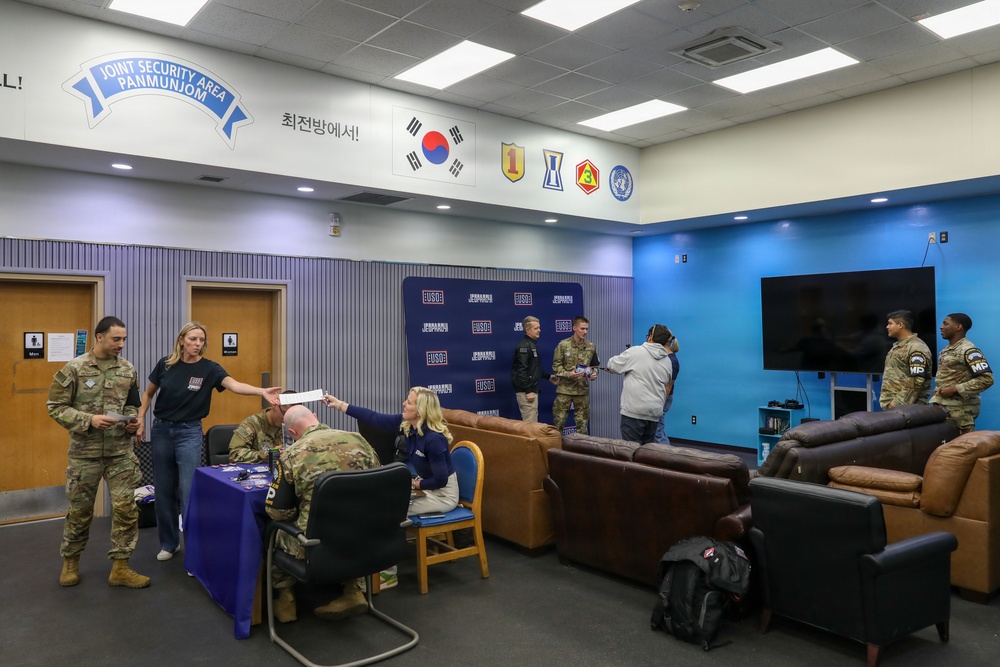 Jeopardy! crew visits Camp Bonifas as a part of the USO tour