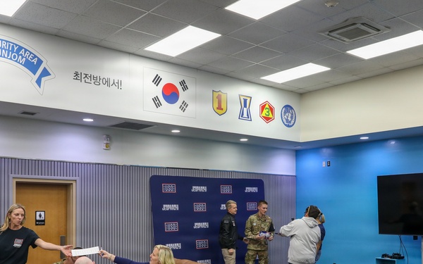 Jeopardy! crew visits Camp Bonifas as a part of the USO tour