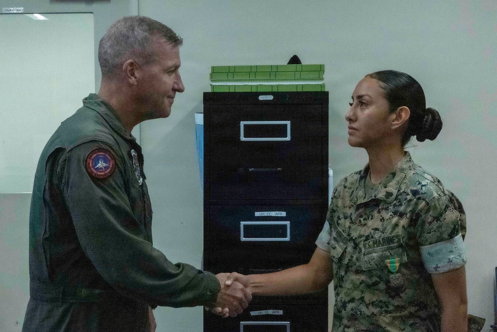 1st MAW commanding general welcomes HMLA-367 to Okinawa