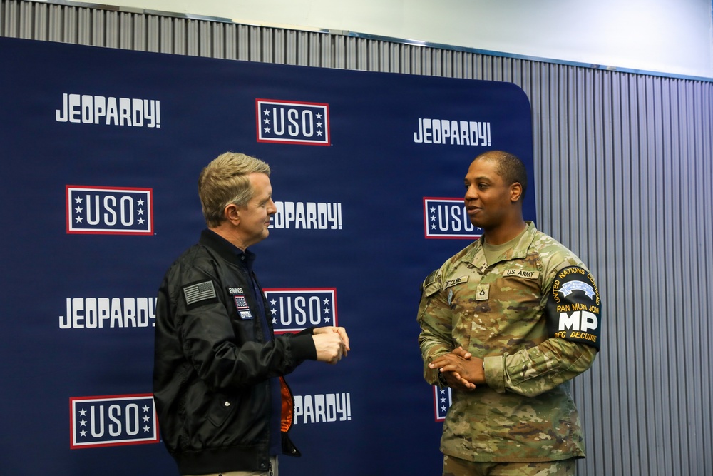 Jeopardy! crew visits Camp Bonifas as a part of the USO tour