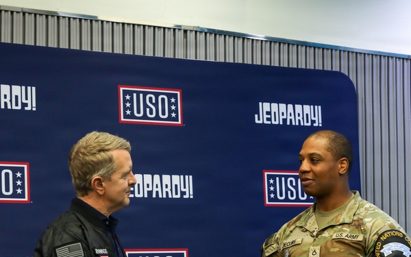 Jeopardy! crew visits Camp Bonifas as a part of the USO tour
