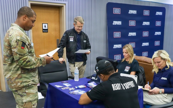 Jeopardy! crew visits Camp Bonifas as a part of the USO tour