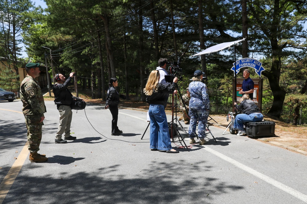 Jeopardy! crew visits Camp Bonifas as a part of the USO tour