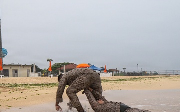 3rd Maintenance Battalion Conducts MCMAP Training on Torii Beach