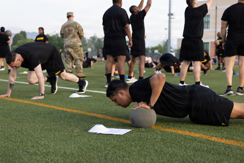 SETAF-AF NCOs conduct physical readiness training