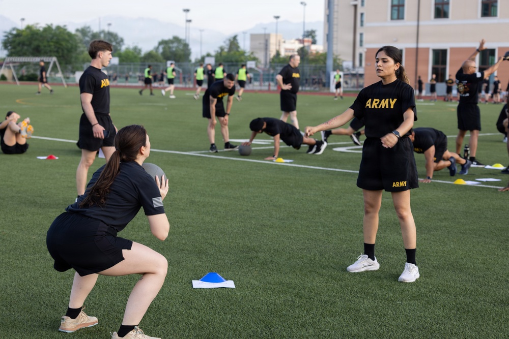 SETAF-AF NCOs conduct physical readiness training