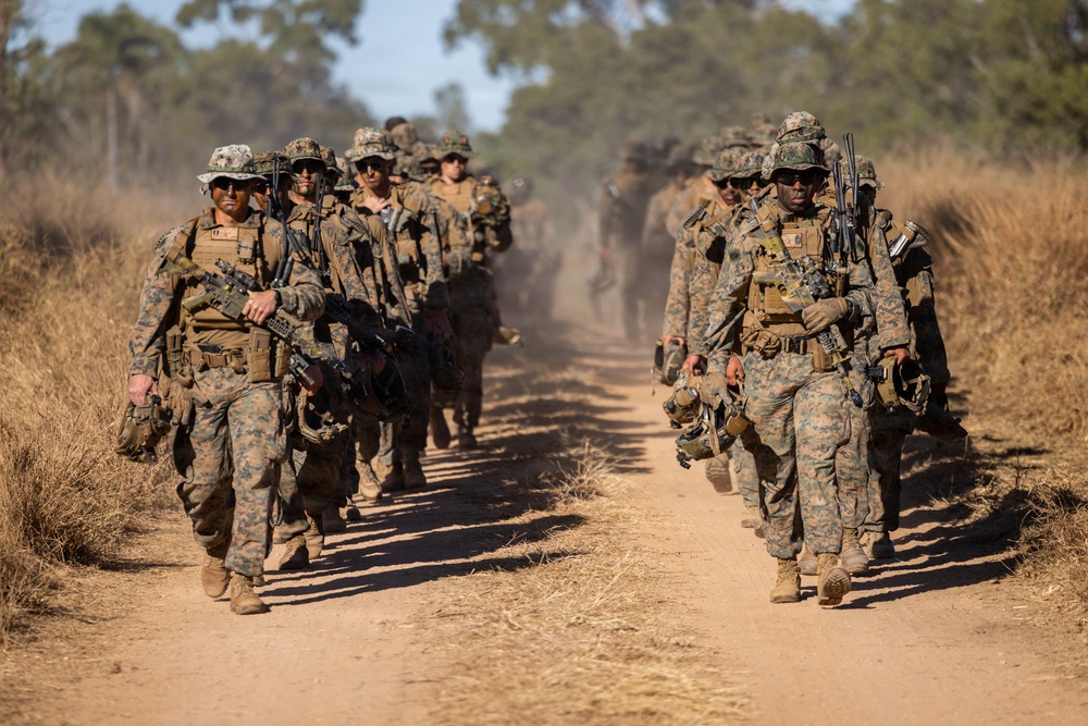 Southern Jackaroo 26: MRF-D Marines participate in opening ceremony