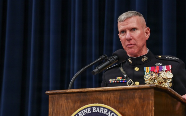 Indoor Evening Parade in honor of Chairman of the Joint Chiefs of Staff
