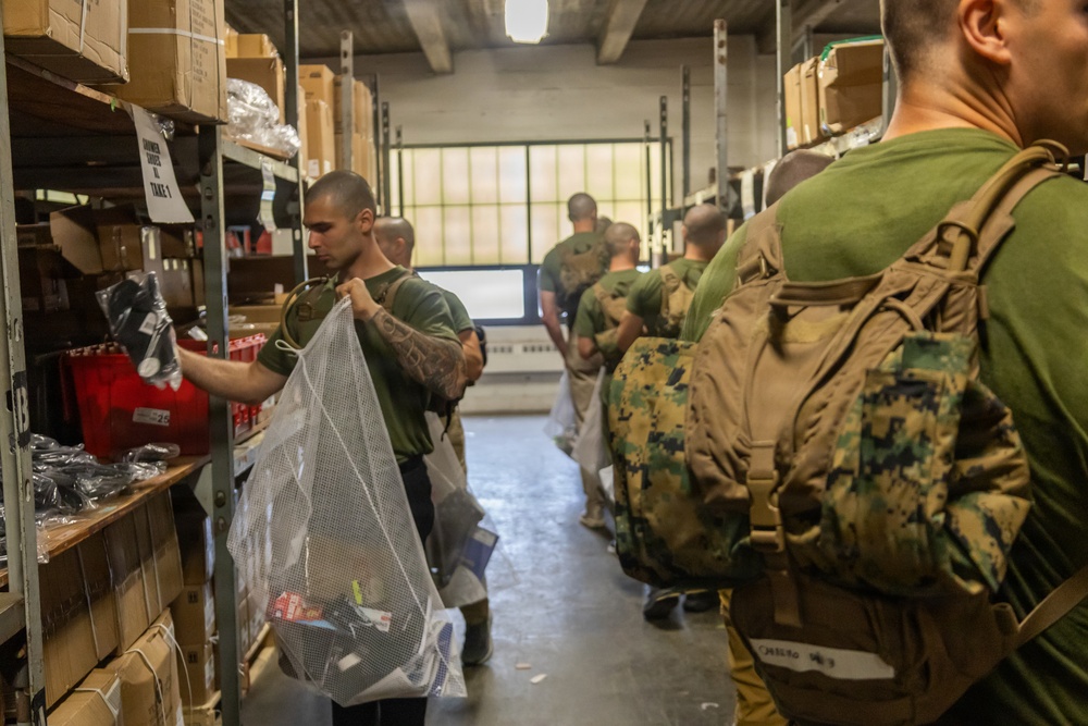 Delta Company Initial Gear and Uniform Issue