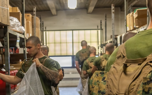 Delta Company Initial Gear and Uniform Issue