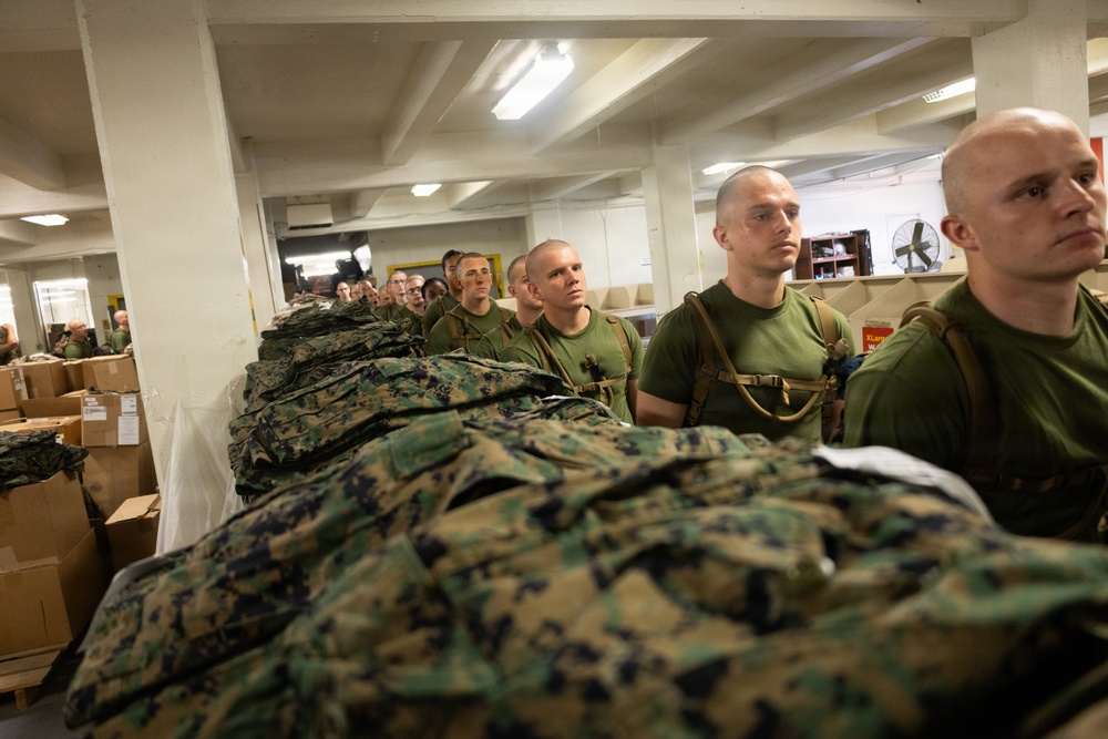 Delta Company Initial Gear and Uniform Issue