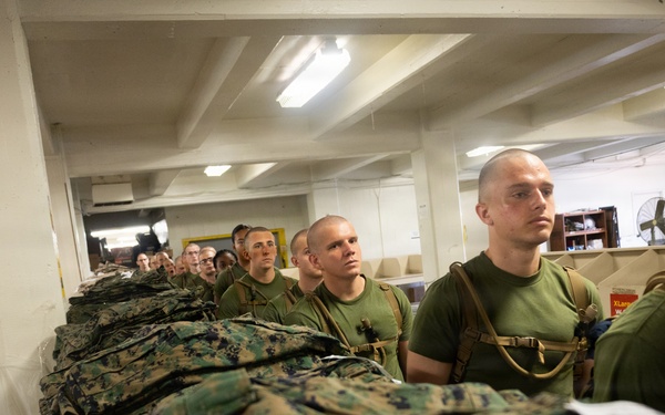 Delta Company Initial Gear and Uniform Issue