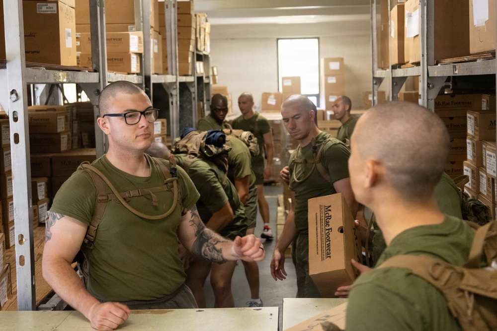 Delta Company Initial Gear and Uniform Issue
