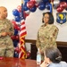 U.S. Army Brigadier General Michael addresses U.S. Air Force personnel at U.S. Air Forces Africa headquarters
