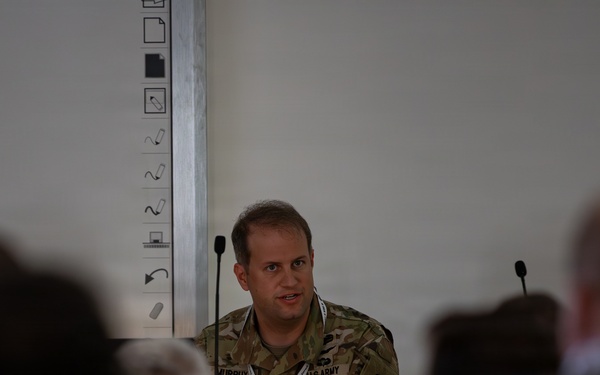 U.S. Armed Forces and Allied Armed Forces from 14 different NATO countries exchange Tactics, Techniques, and Procedures.