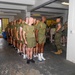 U.S. Marine Officer Candidates with OCS conduct Initial Uniform Issue