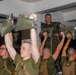 U.S. Marine Officer Candidates with OCS conduct Initial Uniform Issue