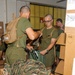 U.S. Marine Officer Candidates with OCS conduct Initial Uniform Issue