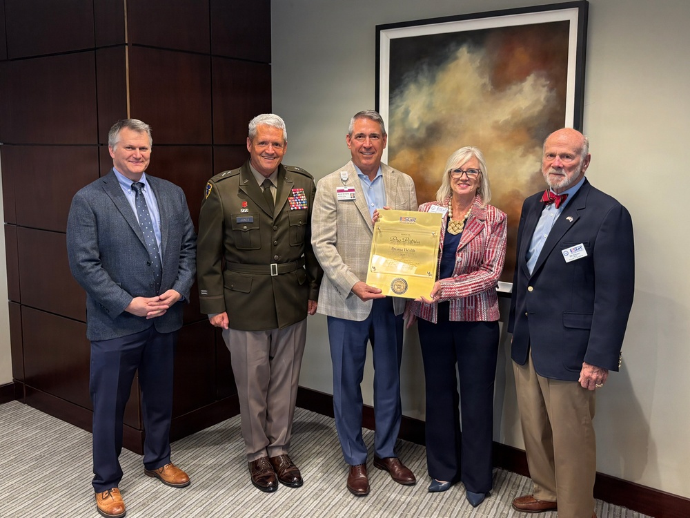 Prisma Health receives the Employer Support of the Guard and Reserve Pro Patria Award