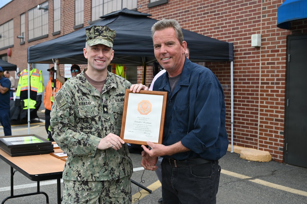 Time in Service Awards Presented at Safety Day