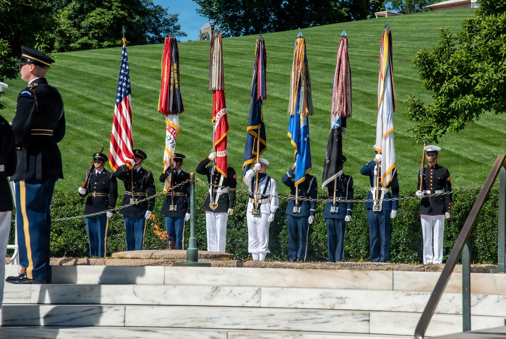 Armed Forces Full Honor Wreath Ceremony in Honor of President Kennedy