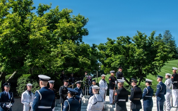 Armed Forces Full Honor Wreath Ceremony in Honor of President Kennedy
