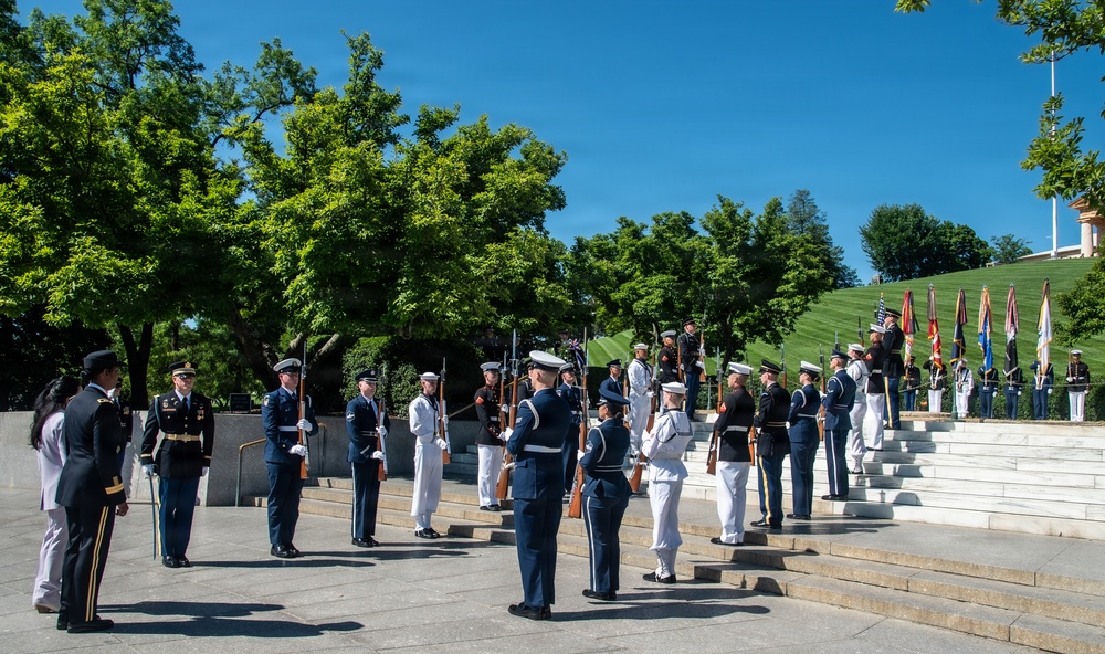 Armed Forces Full Honor Wreath Ceremony in Honor of President Kennedy