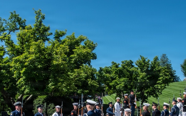 Armed Forces Full Honor Wreath Ceremony in Honor of President Kennedy