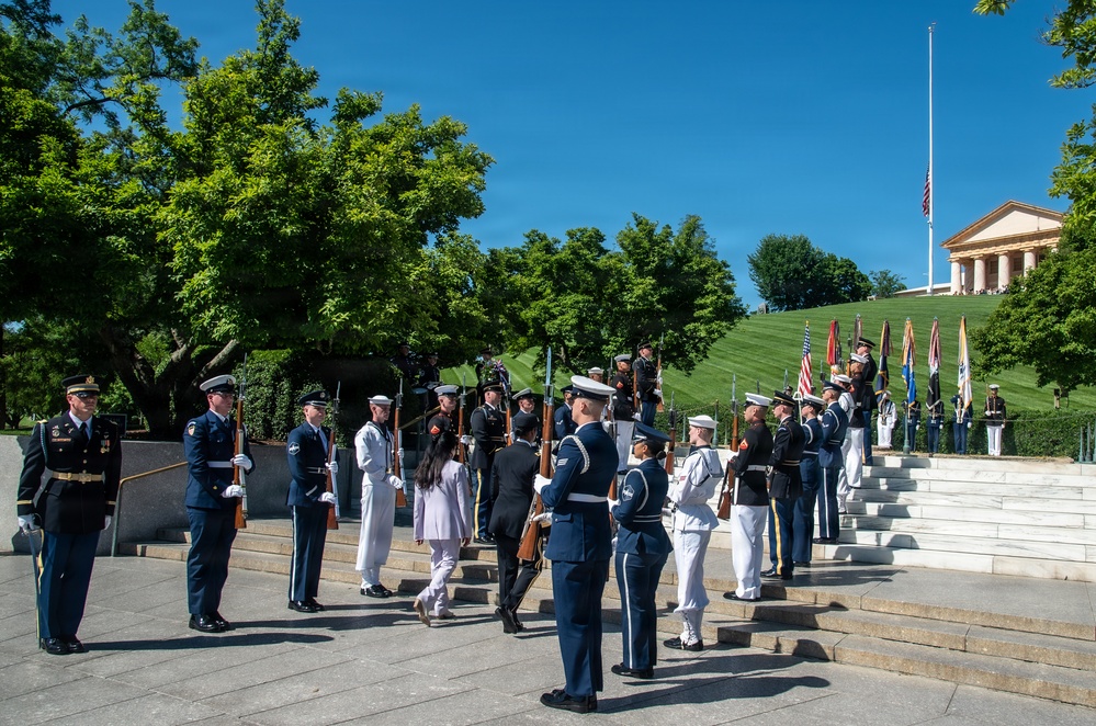 Armed Forces Full Honor Wreath Ceremony in Honor of President Kennedy