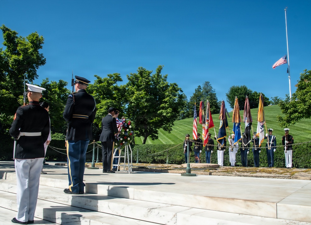 Armed Forces Full Honor Wreath Ceremony in Honor of President Kennedy