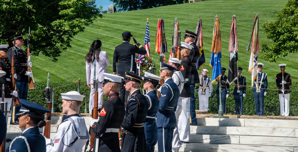 Armed Forces Full Honor Wreath Ceremony in Honor of President Kennedy