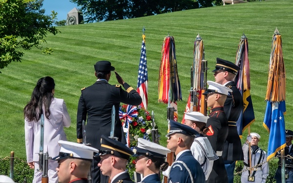 Armed Forces Full Honor Wreath Ceremony in Honor of President Kennedy
