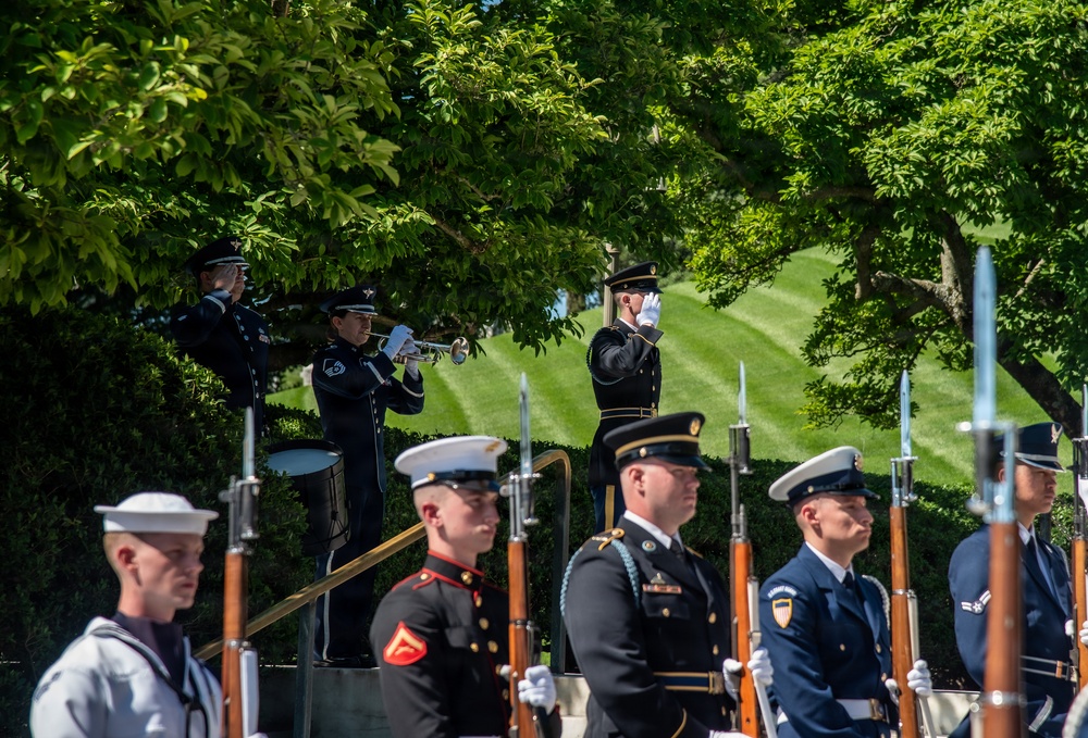 Armed Forces Full Honor Wreath Ceremony in Honor of President Kennedy