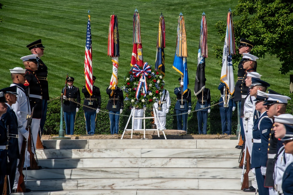 Armed Forces Full Honor Wreath Ceremony in Honor of President Kennedy