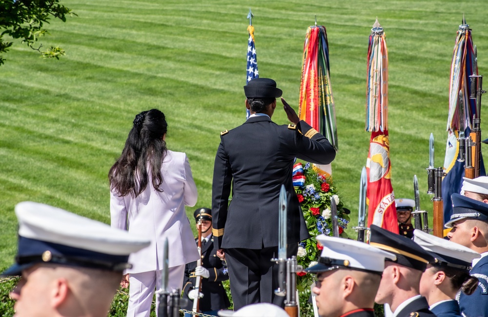 Armed Forces Full Honor Wreath Ceremony in Honor of President Kennedy