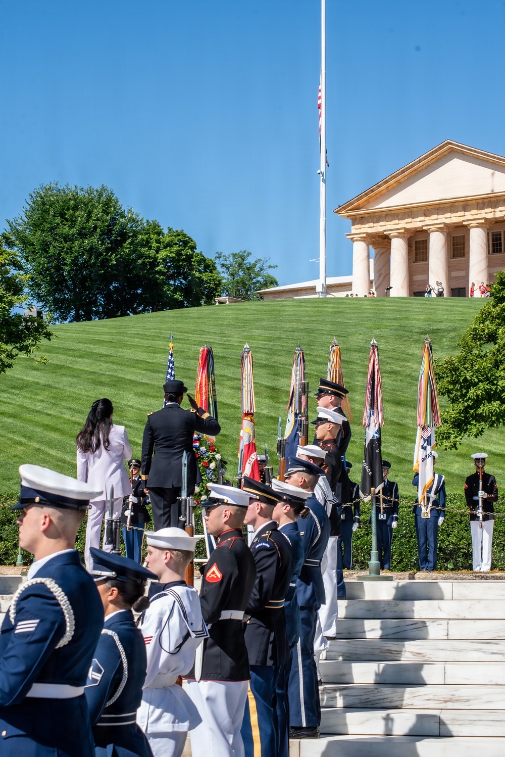 Armed Forces Full Honor Wreath Ceremony in Honor of President Kennedy