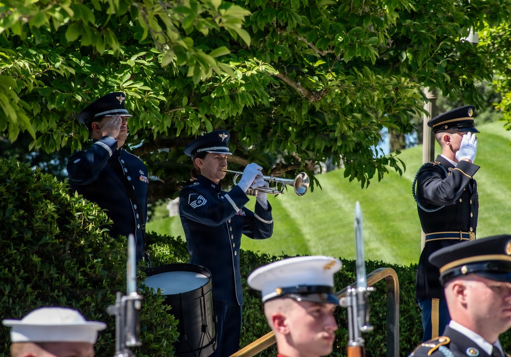 Armed Forces Full Honor Wreath Ceremony in Honor of President Kennedy