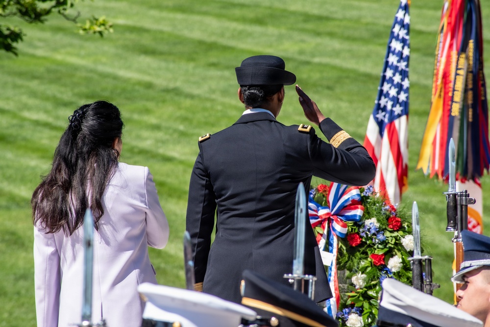 Armed Forces Full Honor Wreath Ceremony in Honor of President Kennedy