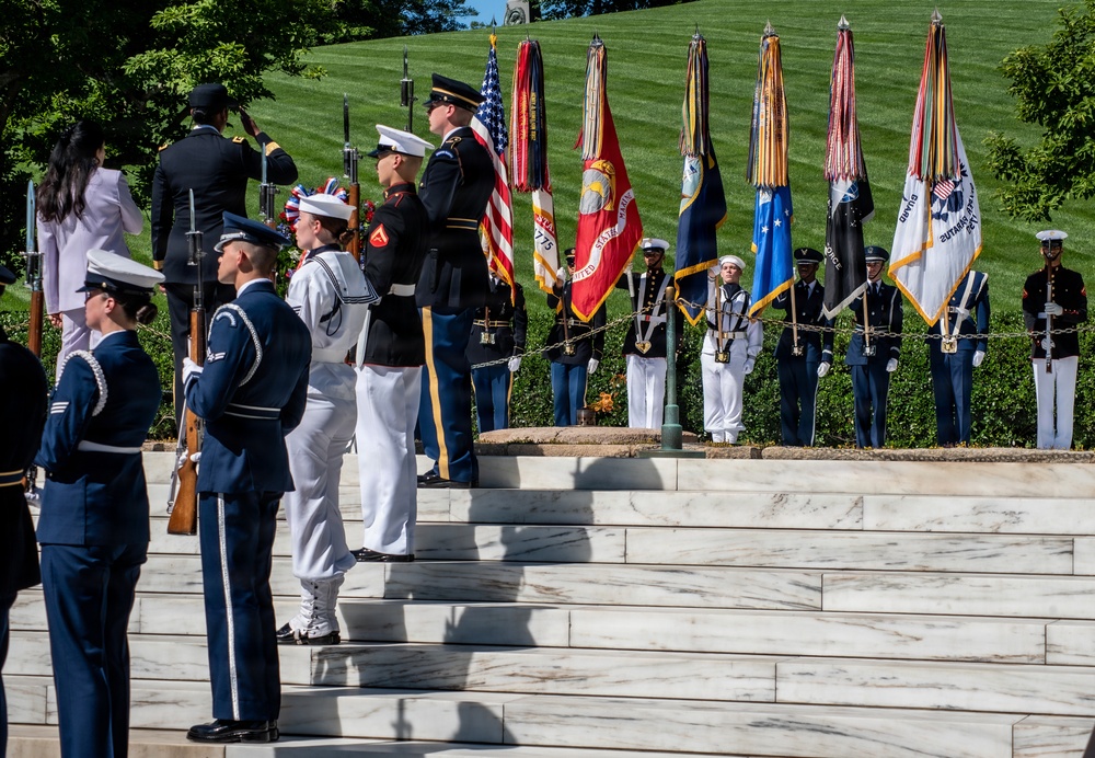 Armed Forces Full Honor Wreath Ceremony in Honor of President Kennedy