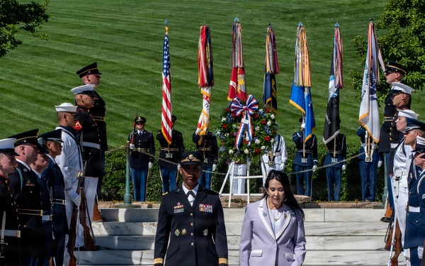 Armed Forces Full Honor Wreath Ceremony in Honor of President Kennedy