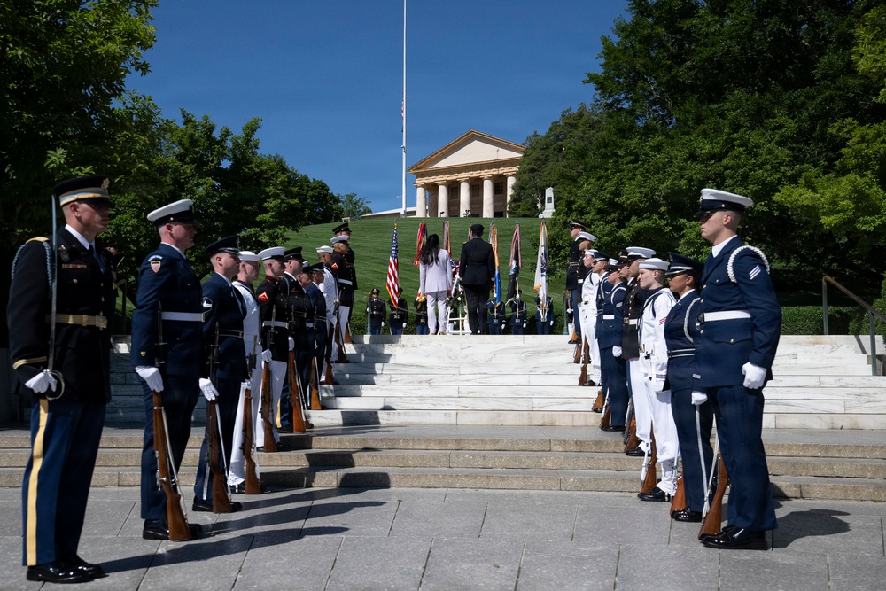 An Armed Forces Full Honors Wreath-Laying Ceremony is Conducted in Honor of President John F. Kennedy’s Birthday