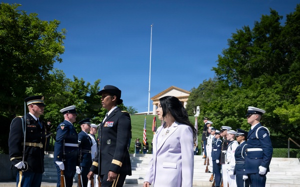 An Armed Forces Full Honors Wreath-Laying Ceremony is Conducted in Honor of President John F. Kennedy’s Birthday