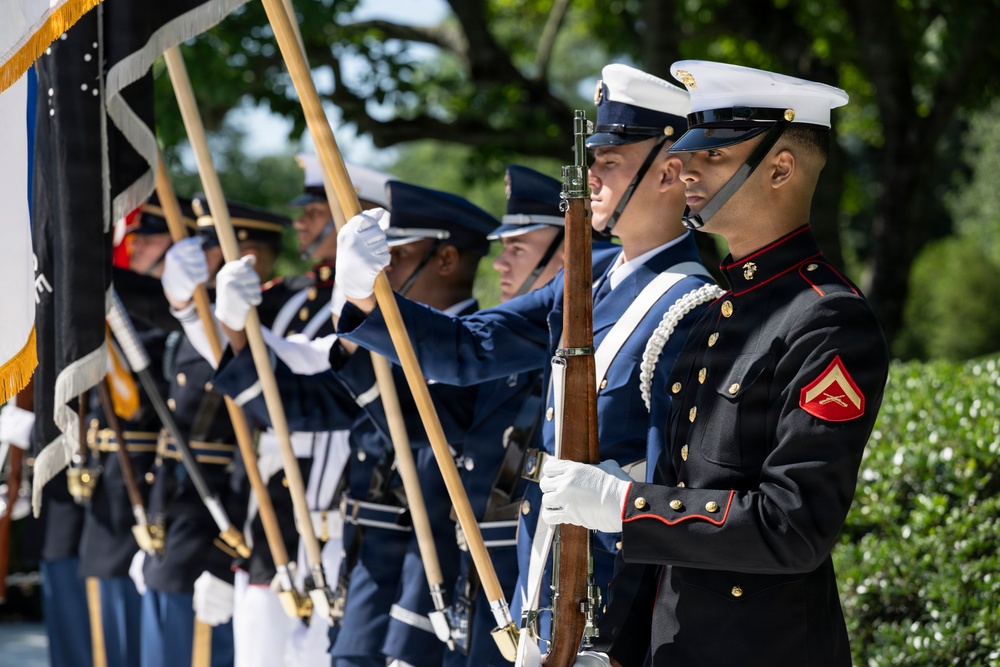 An Armed Forces Full Honors Wreath-Laying Ceremony is Conducted in Honor of President John F. Kennedy’s Birthday