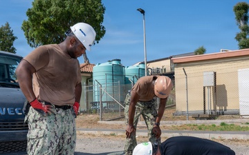 Seabee's Fixing Irrigation Line